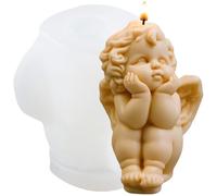 XIAOSHUI 3D Angels Candle Mould Angels Silicone Candle Mould Baby Cupid Angels Silicone Mould for Candle Making Resin Aromatherapy Gypsum Wax Clay Craft