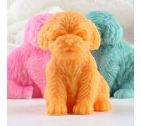 XIAOSHUI 3D Teddy Dog Mold Dog Mold Dog Candle Mold Animal Mold Dog Resin Casting Mold for Candle Making Resin Aromatherapy Gypsum Wax Soap Clay Craft