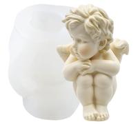 XIAOSHUI Angel Candle Mould Angel Boy Silicone Candle Mould Angels Moulds for Candle Making Candles Home Decorate Moulds Aromatherapy Gypsum Candles Clay Craft