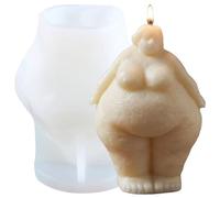 XIAOSHUI Body Candle Molds Fat Woman Body Candle Silicone Mold for Candles Making Resin Casting Aromatherapy Candles Gypsum Craft Home Decorate