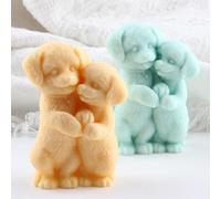 XIAOSHUI Dog Candle Mould Dog Candle Silicone Moulds Animal Candle Mould Dogs Resin Casting Mould for Candle Home Decorate Moulds Candles Making Aromatherapy Gypsum Candles Clay Craft