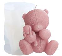 XIAOSHUI Doll Bear Candle Mould Bear Candle Silicone Moulds Teddy Bears Resin Casting Mould for Candles Home Decorate Moulds Candles Making Aromatherapy Gypsum Clay Craft