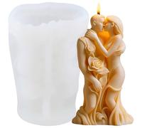 XIAOSHUI Embracing Couple Candle Mould Loving Portrait Candle Silicone Moulds for Candles Making Resin Casting Aromatherapy Candles Wax Polymer Clay Home Decoration