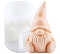 XIAOSHUI Faceless Santa Claus Silicone Candle Moulds Christmas Dwarf Candle Mould Gnome Resin Casting Mould for Candle Home Decorate Mould Candle Making Aromatherapy Gypsum Candles Clay Craft