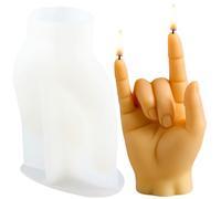 XIAOSHUI Gesture Candle Mould Hand Shaped Silicone Candle Moulds Finger Gesture Resin Casting Mould for Candles Home Decorate Moulds Candle Making Aromatherapy Gypsum Candles Clay Craft
