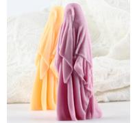 XIAOSHUI Halloween Silicone Candle Moulds Ghost Candle Mould Skull Candle Moulds 3D Ghost Silicone Moulds for Candle Making Resin Aromatherapy Gypsum Wax Clay Craft