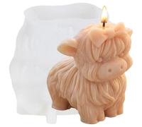 XIAOSHUI Highland Cow Candle Silicone Mold 3D Cow Animal Candle Mold