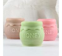 XIAOSHUI Jar Candle Mould Bee Honey Jar Silicone Mould for Candle Making Resin Aromatherapy Gypsum Wax Soap Clay Craft