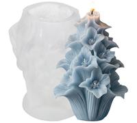 XIAOSHUI Lily Flower Candle Molds 3D Lily Bouquet Candle Silicone Mold for Candles Making Resin Casting Aromatherapy Candles Gypsum Craft Home Decorate