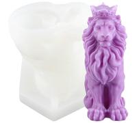 XIAOSHUI Lion Candle Mould Lion Silicone Candle Moulds Lion Resin Casting Mould for Animal Candle Home Decorate Mould Candle Making Aromatherapy Gypsum Candles Resin Clay Craft