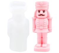 XIAOSHUI Nutcracker Soldier Candle Moulds Soldier Silicone Candle Mould for Candles Making Resin Casting Aromatherapy Candles Wax Polymer Clay Home Decoration