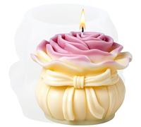 XIAOSHUI Rose Candle Mold Flower Candle Silicone Mold Rose Flower Resin Casting Molds for Candle Making Aromatherapy Candles Gypsum Polymer Clay Craft Candle Home Decorate