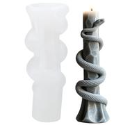 XIAOSHUI Snake Pillar Candle Mould Snake Winding Column Silicone Candle Moulds for Candle Making Resin Casting Candle Home Decorate Aromatherapy Candles Gypsum Clay Craft