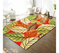 Xiaosua Boys Rug mats and rugs 120x160CM sitting room large red Green leaf pattern carpet Center Small For Bedroom Childrens