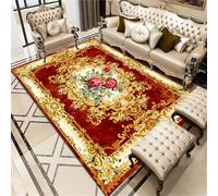 Xiaosua Children'S Large Rugs big rug 200x200CM entryway red Yellow Vintage Floral Carpet Livingroom Outdoor Patterned For Living Room
