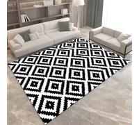 Xiaosua Childrens Rug large rugs for living room 180x250CM bedside bedrooms black Modern plaid carpet Entrance Outdoor Garden Big
