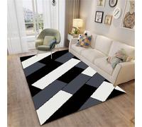 Xiaosua Childrens Rug outdoor rugs 200x200CM carpet living room blue Black modern geometric Boys Mats And Fireplace