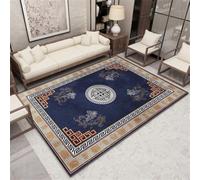 Xiaosua Lounge Rugs For Wooden Floors fireside living room 50x80CM patterned Blue Comfortable carpet with oriental floral pattern