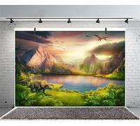 Xiaoterna 10x6.5ft Dinosaur Backdrop Tropical Jungle Safari Rainforest Animals Dinosaur Kingdom Wild World Park Photography Background Dinosaur World Photo Backdrop Boys Birthday Party Decorations