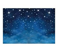 Xiaoterna 10x6.5ft Starry Night Blue Sky Backdrop Outer Space Galaxy Photography Background Universe Nebula Glitter Stars Newborn Baby Shower Birthday Party Decoration Portrait Photo Props