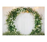 Xiaoterna 10x6.5ft Wedding Backdrop Outdoors Flower Wedding Floral Arch Romantic Photography Background for Girls Birthday Bridal Shower Valentine's Day Mother's Day Photo Studio Props