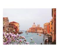 Xiaoterna 12x8ft Italy Historical Landmark City Backdrop Water City Venice Sunset Flowers Canal Gondolas River Boat Photography Background Party Decoration Europe Travel Portrait Photo Props
