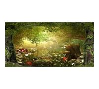 Xiaoterna 20x10ft Fairy Tale Mushroom Garden Photography Backdrop Enchanted Forest Backdrop Woodland Fantasy Spring Photography Backdrop Birthday Party Decoration Kids Adults Portrait Photo Props