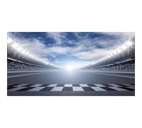 Xiaoterna 20x10ft Finish Line Race Track Backdrop Racing Car Photography Background Stadium Bokeh Lights Backdrop Birthday Party Decoration Suppliers Kids Adults Portrait Photo Studio Props