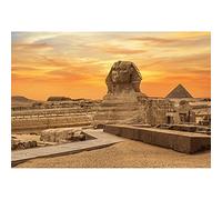 Xiaoterna 5x3ft Ancient Egypt Backdrop Egypt Historical Building Sculpture Photography Background Ancient Egyptian Desert Classical Architecture Sunset Sky Backdrop Adults Kids Portraits Photo Props