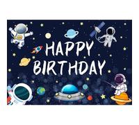 Xiaoterna 5x3ft Happy Birthday Backdrop Outer Space Boy Happy Birthday Photography Background Astronaut Planets Backdrop Universe Starry Sky Boys Adult Family Portrait Photo Studio Props Suppliers
