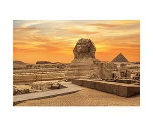 Xiaoterna 7x5ft Ancient Egypt Backdrop Egypt Historical Building Sculpture Photography Background Ancient Egyptian Desert Classical Architecture Sunset Sky Backdrop Adults Kids Portraits Photo Props