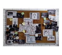 Xiaoterna 7x5ft Detective Backdrop Vintage Police Station Analysis Blackboard Photography Background Crime Clue Evidence Murder Mystery Party Backdrop Kids Adults Portrait Photo Props