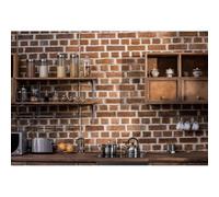 Xiaoterna 7x5ft Wall Backdrop Kitchen Living Room Kitchen Utensils Photography Background Kitchenware Rustic Brown Stone Brick Wall Backdrop Kids Adult Family Portrait Photo Studio Props Suppliers