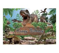 Xiaoterna 7x5ft Wild Dinosaur Backdrop Dinosaur Wooden Board Stone Backdrop Trunk or Treat Jurassic Dinosaur Jungle Safari Nature Photography Background Adults Kids Portraits Photo Studio Props