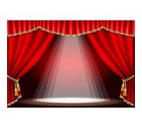 Xiaoterna 8x6ft Welcome To The Carnival Backdrop Red Theater Stage Backdrop Vintage Circus Magic Shows Interior Spotlight Photography Background Adults Kids Portrait Photo Studio Props