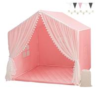 xiaowantong Kids Play Tent, Playhouse for Kid, Kids Tent with Padded Mat and Lights, Indoor Bed Tent for Toddler, Toys for Boy Girl Birthday Gift