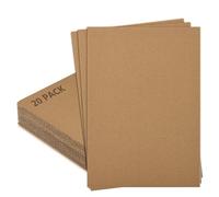 xiaoxianxian 20 Pieces Corrugated Cardboard Sheets, Large Kraft Board, Thickned Cardboard Paper A3 A4 Sizes for DIY Crafts, Painting, Modeling (A3)