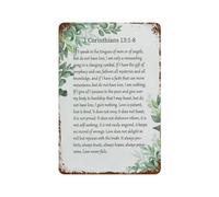 xiaoxiaoshen 1 Corinthians 13 1 Scripture Quote Wall Decor Art Metal Tin Poster Modern Home Decor Art Home Bar Shop Decorations Vintage Sign 30x20cm
