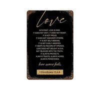 xiaoxiaoshen 1 Corinthians 13 4 Motivational Quote (1) Wall Decor Art Metal Tin Poster Modern Home Decor Art Home Bar Shop Decorations Vintage Sign 30x20cm