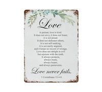 xiaoxiaoshen 1 Corinthians 13 4 Motivational Quote (2) Wall Decor Art Metal Tin Poster Modern Home Decor Art Home Bar Shop Decorations Vintage Sign 40x30cm