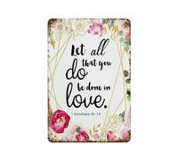 xiaoxiaoshen 1 Corinthians 16 14 Scripture Quote Wall Decor Art Metal Tin Poster Modern Home Decor Art Home Bar Shop Decorations Vintage Sign 30x20cm