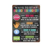 xiaoxiaoshen Anti Cyber Bullying Educational Wall Decor Art Metal Tin Poster Modern Home Decor Art Home Bar Shop Decorations Vintage Sign 40x30cm