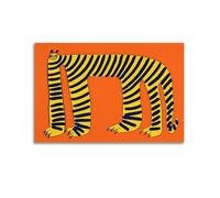 xiaoxiaoshen Calm Tiger Colorful Abstract Canvas Poster Wall Art Prints Room Aesthetic Murals Bedroom And Living Decorations 16x24inch(40x60cm)