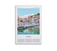 xiaoxiaoshen Cannes Alpes-côte D'azur, France City Scenery Canvas Poster Wall Art Prints Room Aesthetic Murals Bedroom And Living Decorations 08x12inch(20x30cm)