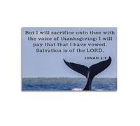 xiaoxiaoshen Christian Jonah 2 9 Scripture Print Canvas Poster Wall Art Prints Room Aesthetic Murals Bedroom And Living Decorations 20x30inch(50x75cm)