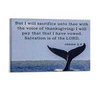 xiaoxiaoshen Christian Jonah 2 9 Scripture Print Canvas Poster Wall Art Prints Room Aesthetic Murals Bedroom And Living Decorations 08x12inch(20x30cm)