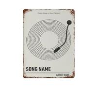 xiaoxiaoshen Custom Vinyl Lyrics Personalized Music Gift Wall Decor Art Metal Tin Poster Modern Home Decor Art Home Bar Shop Decorations Vintage Sign 40x30cm