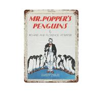 xiaoxiaoshen Florence Atwater Mr Popper's Penguins Wall Decor Art Metal Tin Poster Modern Home Decor Art Home Bar Shop Decorations Vintage Sign 40x30cm