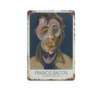 xiaoxiaoshen Francis Bacon Exhibition Self-portrait, Surrealist Home Decor Wall Decor Art Metal Tin Poster Modern Home Decor Art Home Bar Shop Decorations Vintage Sign 30x20cm