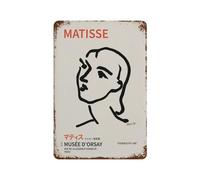 xiaoxiaoshen Henri Matisse Nadia Portrait One Line Wall Decor Art Metal Tin Poster Modern Home Decor Art Home Bar Shop Decorations Vintage Sign 30x20cm